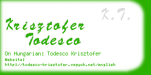 krisztofer todesco business card